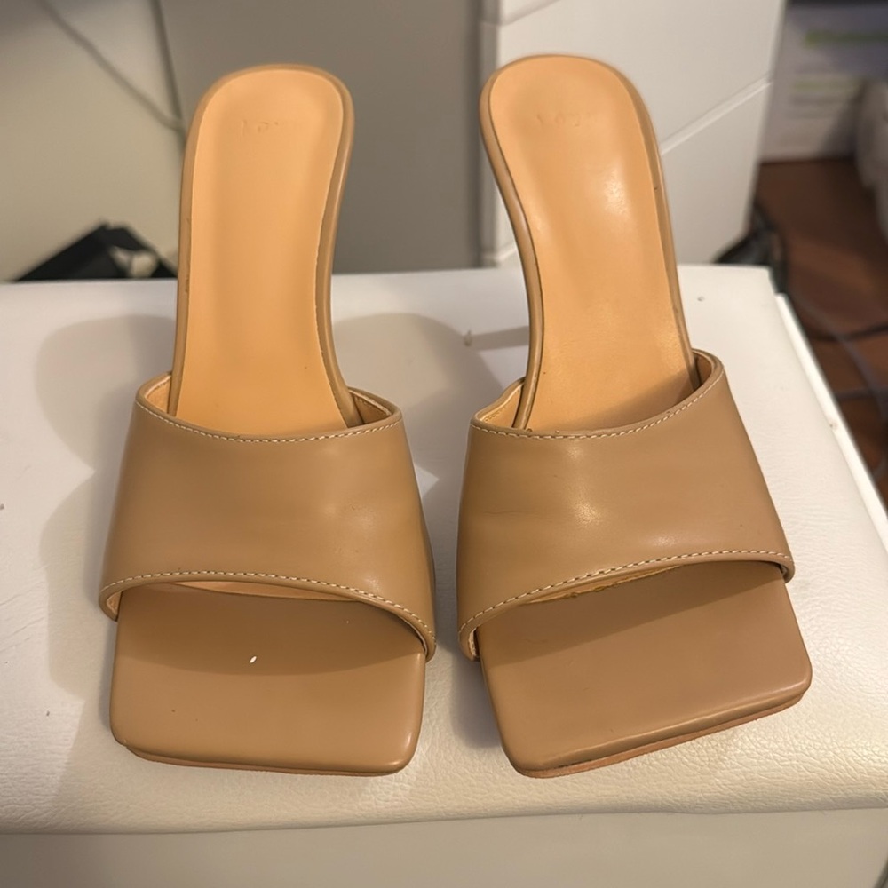 Tanned heeled mule 230mm 6M